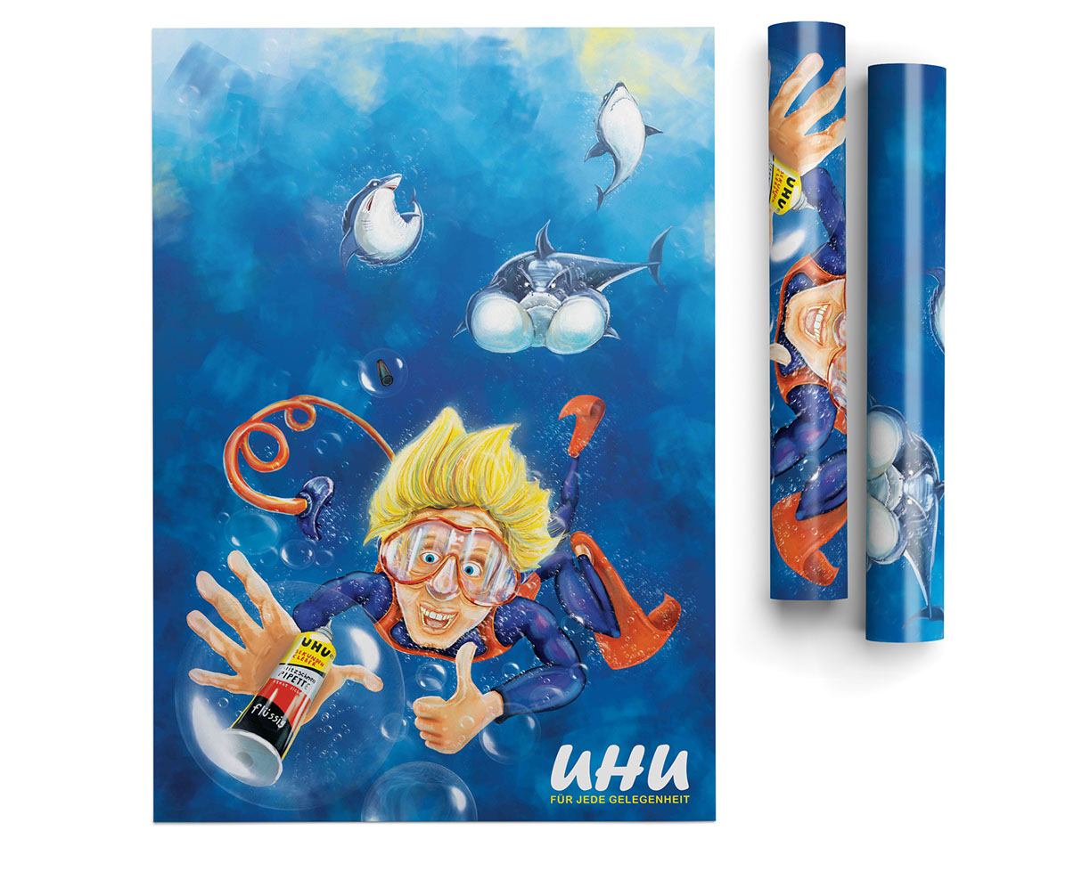 UHU: Advertising Illustration & Character Design, slide 10 of 11