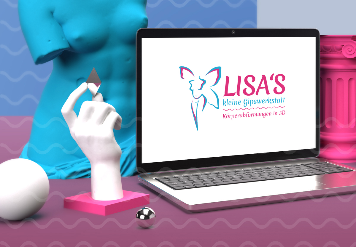 Lisa's kleine Gipswerkstatt: Logo Design, slide 4 of 5