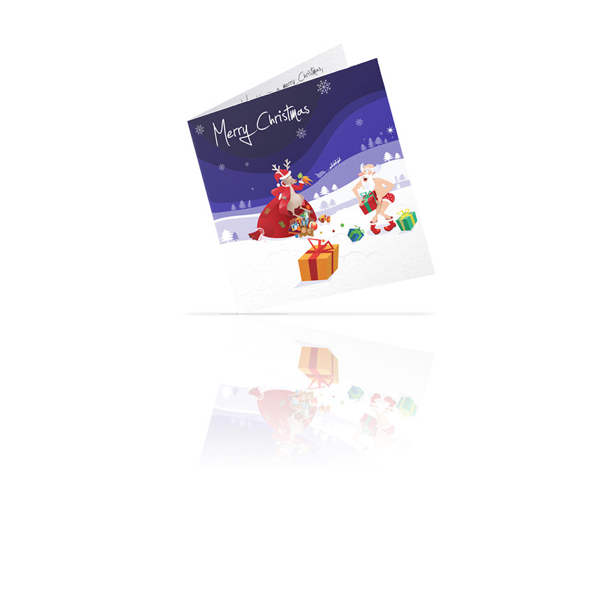Merry Christmas: Greeting Card Illustration, frame 1 of 2