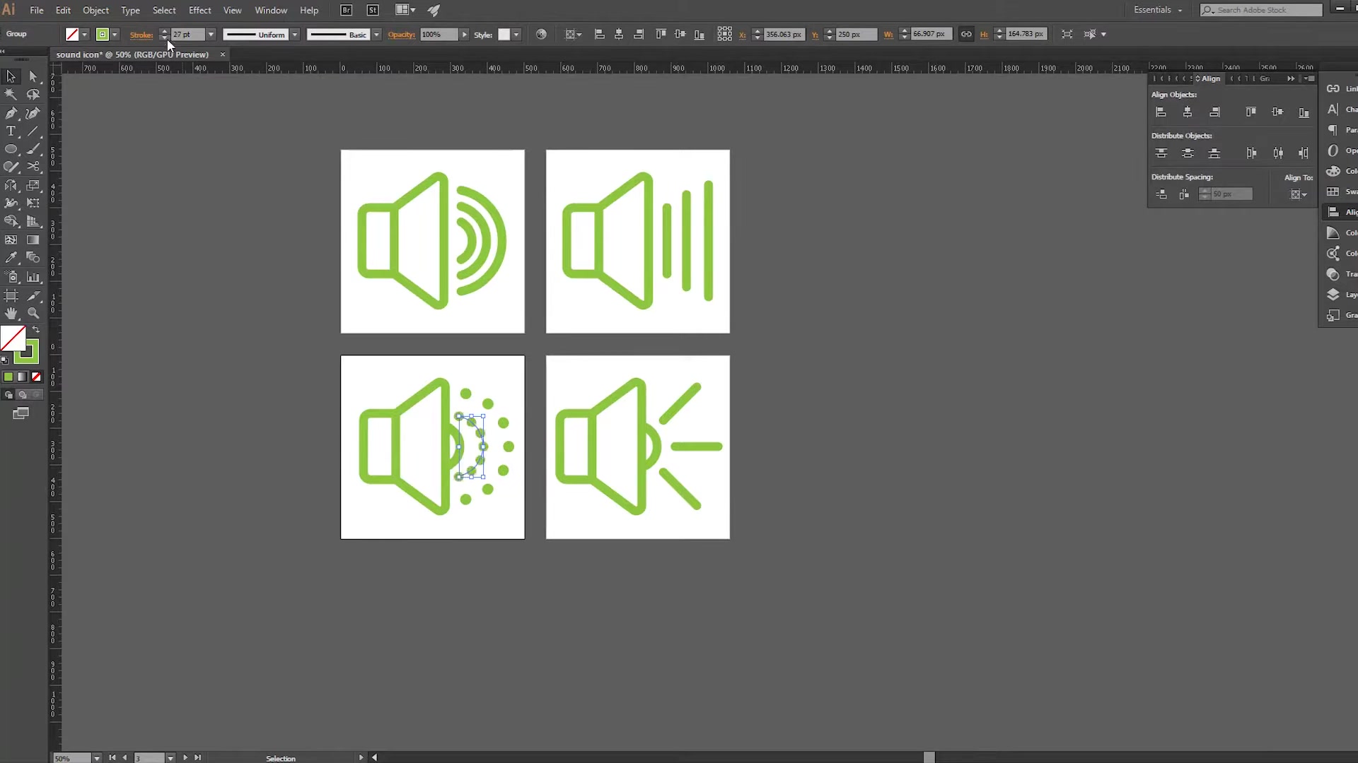 Creation of icons, still 4 of 6
