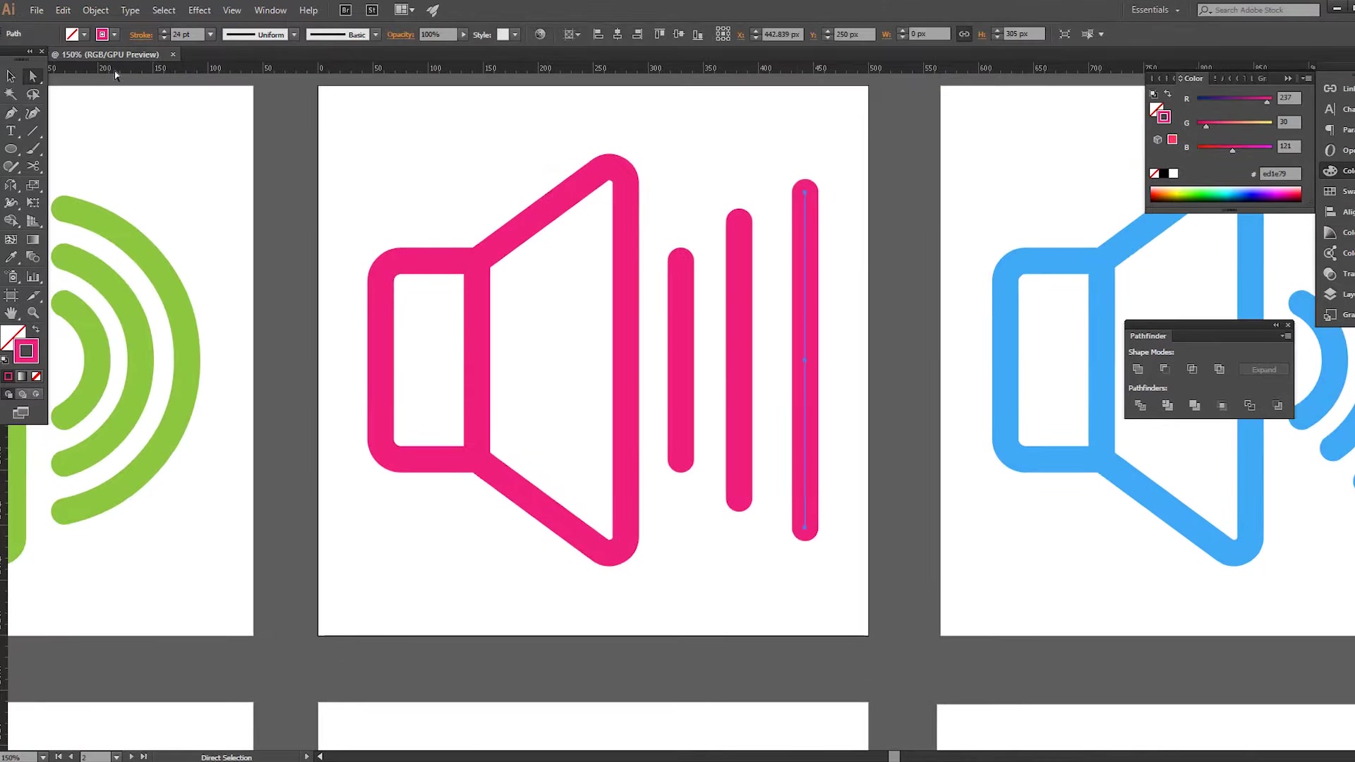 Creation of icons, still 5 of 6